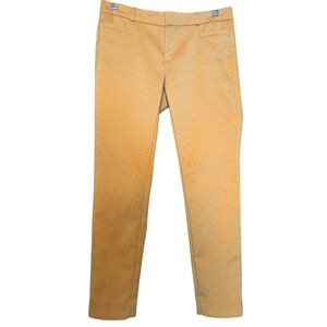 Banana Republic Sloan Textured Mustard Yellow Ankle Slacks Trousers Sz2